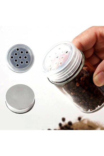 Nacario Nrcrioshop Metal Glass Salt Shaker, Stainless Steel, Windowed Design,...