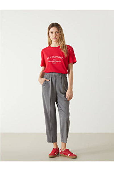 LC Waikiki بنطلون نسائي من arti-store بخصر مطاطي، مقاس قياسي، مصنوع من قماش ا...