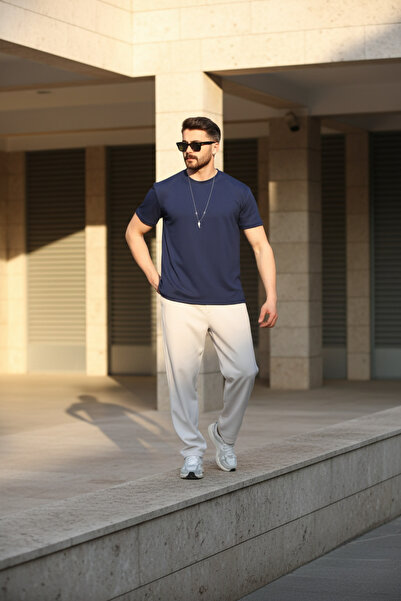 INFLUYENTE Men's Navy Blue Regular Modal Fabric Non-Fading Color Silky Textur...