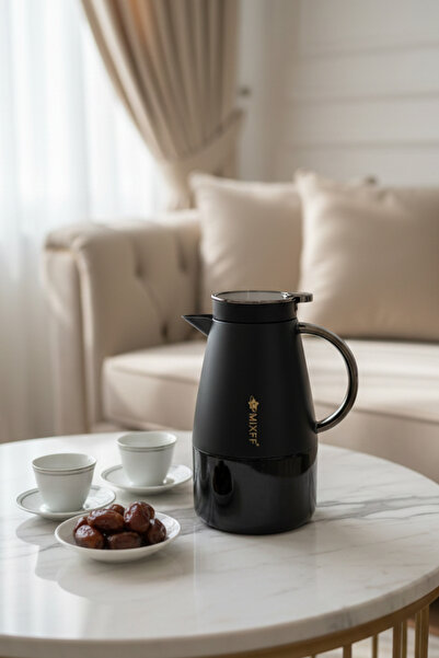 SQUALO MIXFF Luxury Tea and Coffee Thermos – Matte Black – Stainless Steel In...