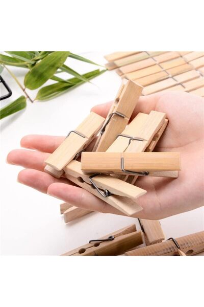 Nacario مشابك غسيل خشبية طبيعية من نركريو شوب، 20 قطعة، طول 6 سم، عرض 1.2 سم،...