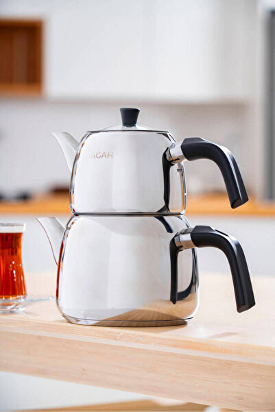 ACAR Alvez Orta Boy Çaydanlık Takımı TKEBT TEK RENK