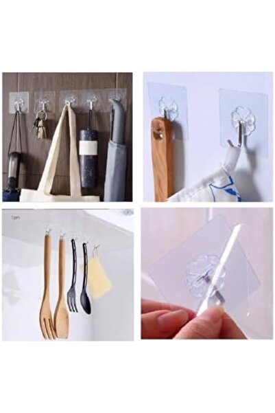 Nacario Nrcrioshop Adhesive Transparent Hanger 5 Units (Hook Hanger) 1201248