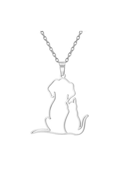 QUEENTY Hug Necklace, For Couples, Stainless Steel, LIKGREAT