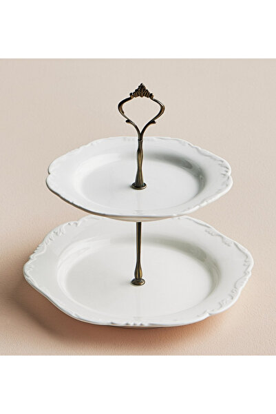 Generic Bianca 2-Tier Cake Stand - 25 x 24 cm