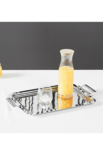 Generic صينية مستطيلة بمقابض من ستيوارد