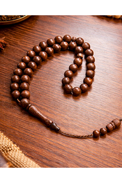 SUFİ TESBİH & ESANS VE HEDİYELİK سبحة خشب الونج الطبيعي - خرز خشبي مقطوع بشكل...