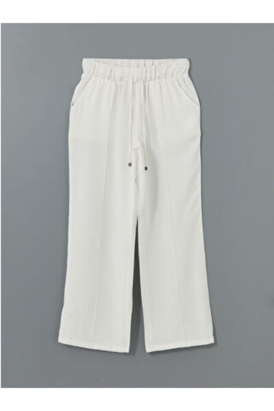 LC Waikiki Artı-Store Women's Trousers with Loose Fit and Wide Legs, Elastic ...