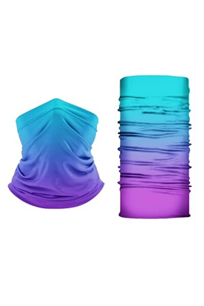 OEM Multifunctional bandana, blue/pink, unisex, elastic material, 32g