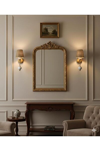 DEDE Di̇di̇m Metal Applique with Antique Static Painting, Rattan Brown Hat, C...