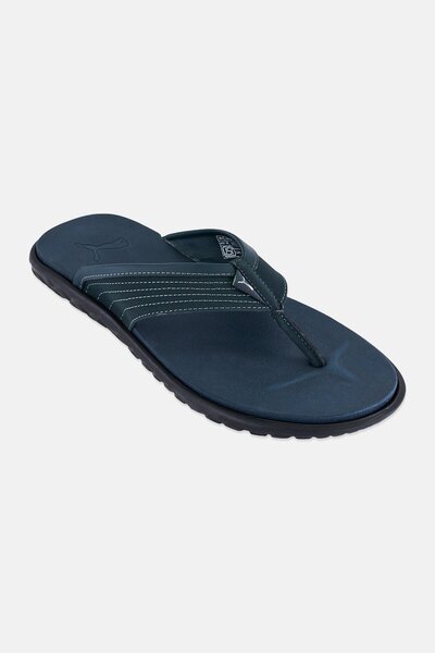 Puma Men Brand Logo Slip On Slippers, Dark Green