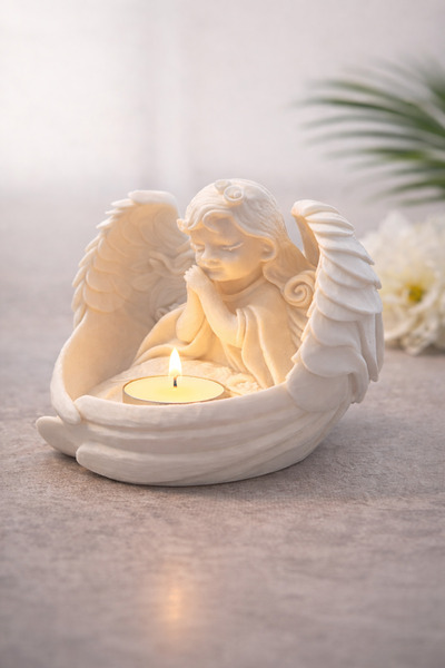 Helis Craft Melek Kız Tealight Mumluk