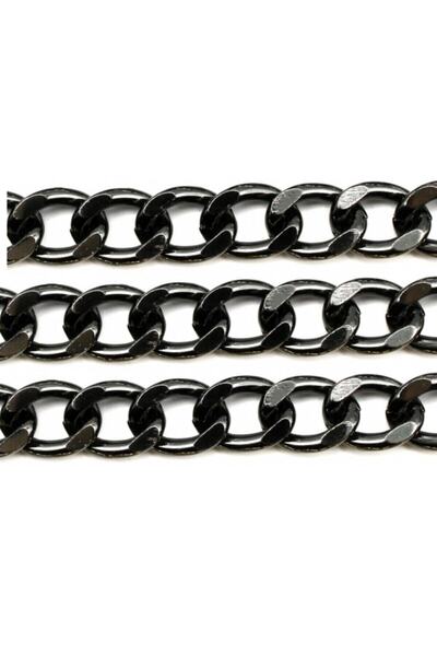 SEM AKSESUAR Geantă din aluminiu și lanț pentru bijuterii 10 mm - 1 metru negru