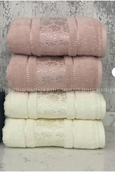 Özdilek Blossom ručnik za ruke i lice, 4 komada - roza-krem