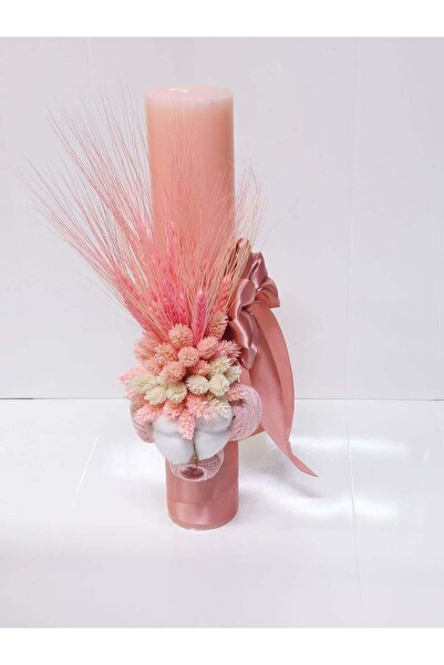 OBSIDION Lumanare botez COLORATA - roz pudra