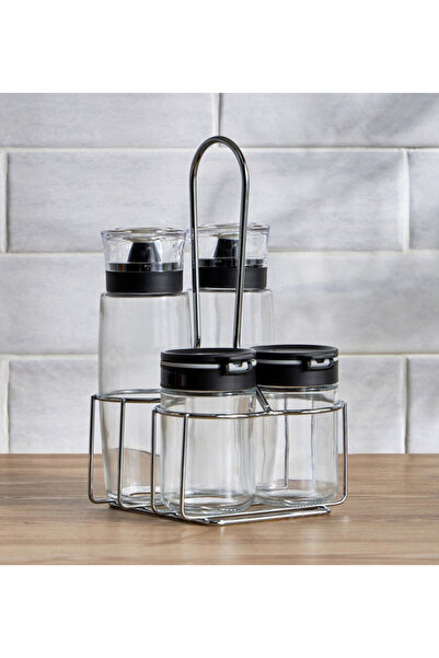 Generic Tasty Salt and Pepper Shaker Set with Rack