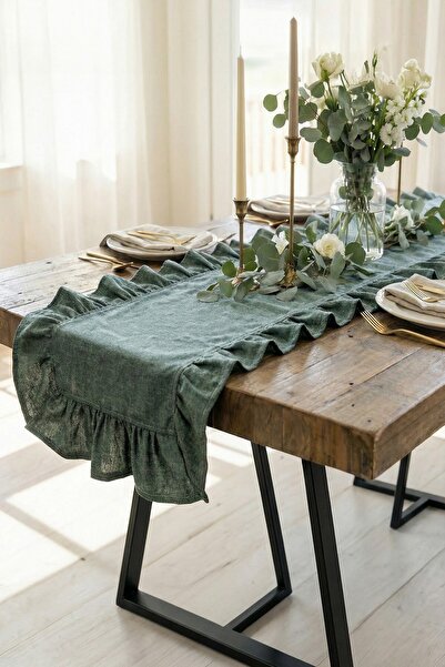 cotton maison Пътека в селски стил с набори 40x180 cm