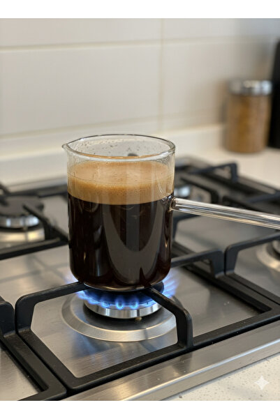 DİBA AVM 400 ml Glass Coffee Pot Borasilicate Glass Luxury Coffee Pot 400 ml