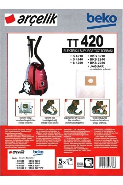 ferhat0 أركيليك: S4210-S4240-S4250 10 أكياس قماشية للمكنسة الكهربائية Pra-527...