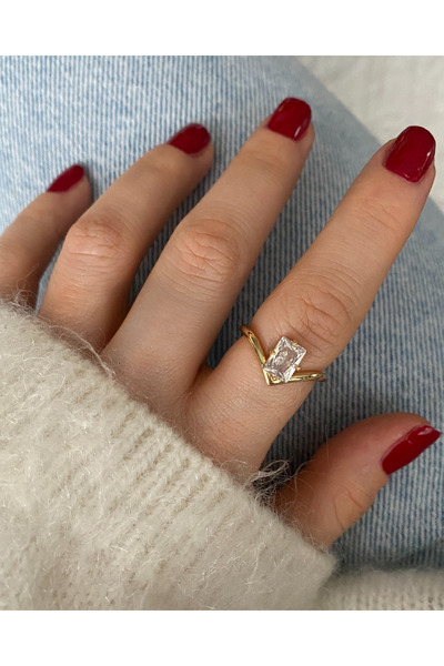 Pinery Jewels إصدار محدود - خاتم نسائي قابل للتعديل من حجر الباجيت