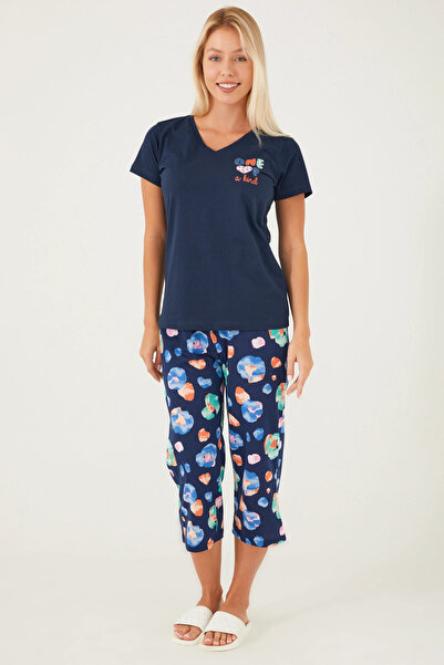 Arnetta Women's Capri Set - Navy Blue
