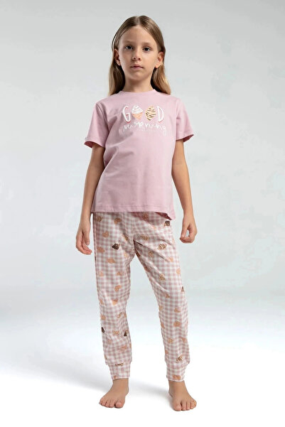 Rolypoly طقم بيجامة بناتي وردي