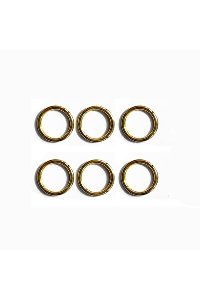 SEM AKSESUAR Metal Ring Gold Color 25mm (6 Pieces)