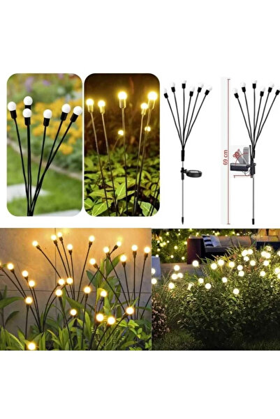TeknoEser 2 Adet Solar Bahçe Lambası 8 LED’li Güneş Enerjili – Otomatik Sensö...