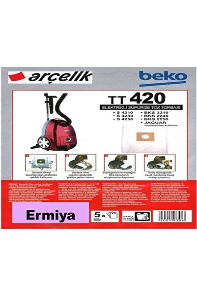 ferhat0 Arçelik Trb 3174 مكنسة كهربائية 20 قطعة أكياس غبار قماشية 20 قطعة
