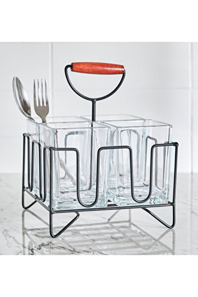 Generic حامل أدوات مائدة داوني بأربعة أقسام