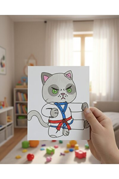 crafts tasarım atölyesi Eğlen- Öğren Boyama Seti Ahşap baskılı Resim ( Ninja ...