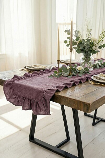 cotton maison مفرش طاولة بنمط ريفي مزخرف 40×180 سم