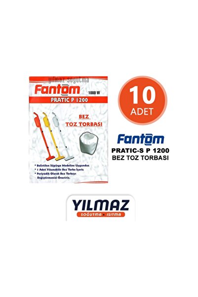 Fantom P1200 Pratik Dik Süpürge Bez Toz Torba - 10 Adet