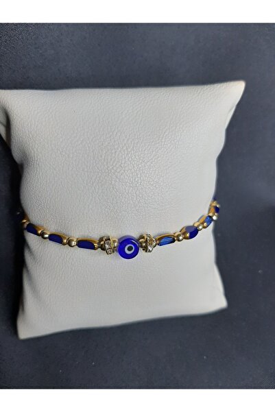 MRYart Nazar Glass Bead Bracelet Navy Blue