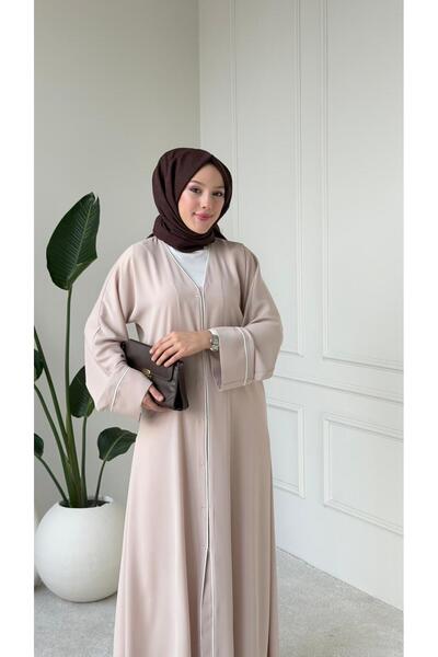 MİREL BUTİK Dubai Abaya with Belt (with Shawl as a Gift)