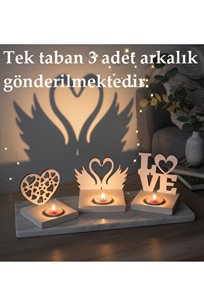 Bem's Wood Dekoratif Ahşap Mum Işığı Seti Sevdiklerinize Özel Anlar Yaratın: ...