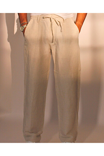 Cérna linen Men's linen trousers, lightweight and comfortable for warm weathe...