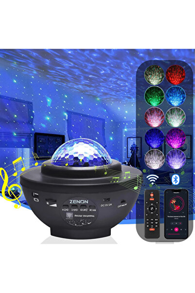 TeknoEser Bluetooth Hoparlörlü Galaxy Yıldız Projektör Lamba – Uzaktan Kumand...