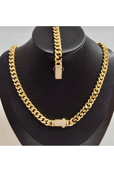 Şöhret takı&aksesuar VİP seri Gurmet kolye bileklik seti Çelik üzeri 14k altı...