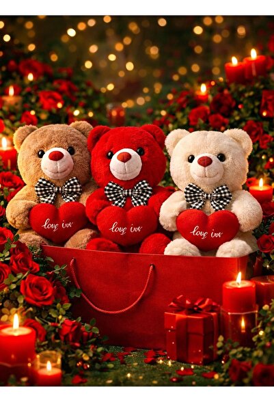 Kitchen Beauty Peluş Ayıcık Sevgililer Günü Ve Çocuklar İçin Özel Hediye Love...