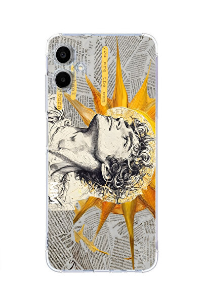 moonset Samsung Galaxy A05 Uyumlu Baskılı Yumuşak Silikon Şeffaf Telefon Kılıfı