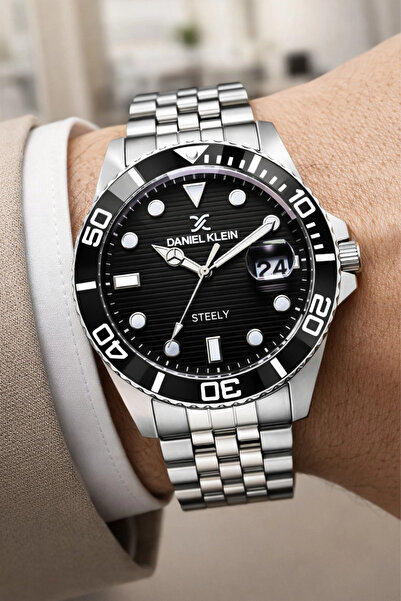 Daniel Klein Steel Cord&Case Calendar Men's Wristwatch Wrist Bracelet Gift Si...