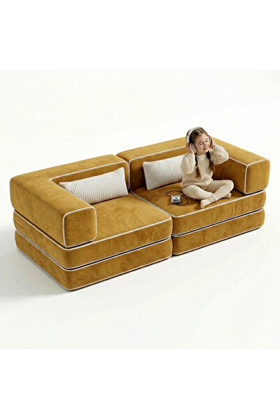 foamly 140x70 cm Modüler Çocuk Koltuğu - Fonksiyonel Oyun Minderi ve Kanepe T...