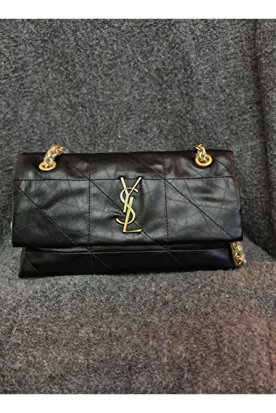 saint Women's classic black shoulder bag, with accessories