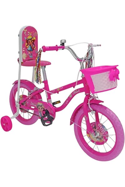 Leno 14 Inch Kids Bicycle For Girls With Training Wheels, Front Basket, And D...