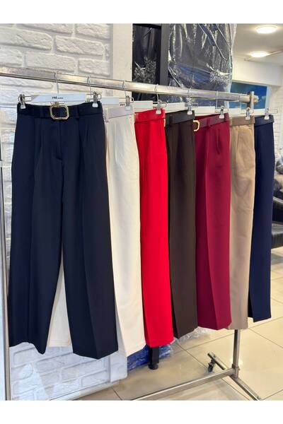 tellevolle Belted Palazzo Fabric Pants