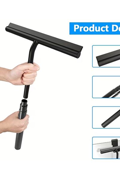 zerzembe Duş çekpası siyah, teleskopik saplı 23-95 CM