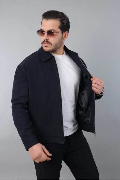 MODAEMAS Men's Seasonal Checked Coat