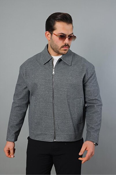 MODAEMAS Men's Seasonal Checked Coat