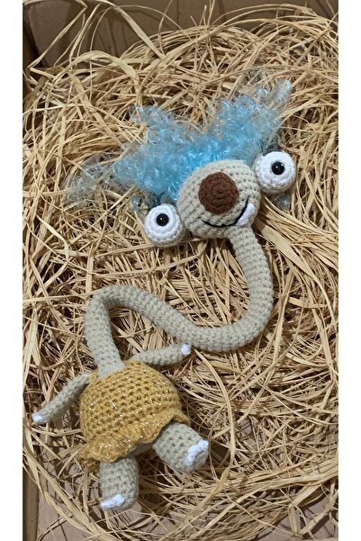 Handmade Amigurumi Sid Ice Age Bag Charm Wired
